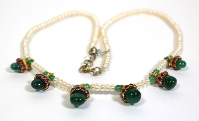 Lot 711 - A single strand cultured pearl necklace...
