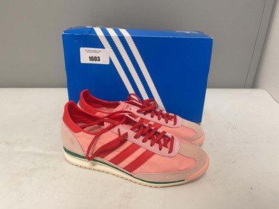 Lot 1603 - Adidas UK7 SL 72 OG trainers in pink - boxed