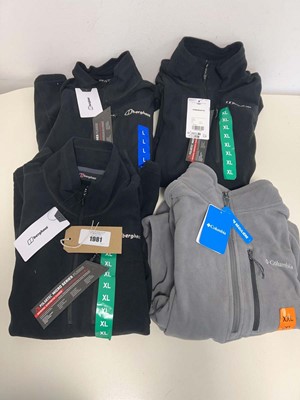 Lot 1981 - x3 Berghaus & x1 Columbia fleeces - sizes L,...