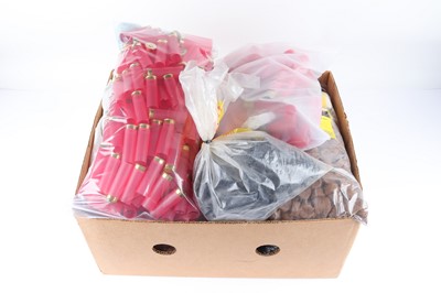 Lot 2413 - Box containing assorted shotgun reloading...