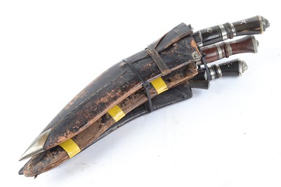 Lot 1196 - Three Khukri knives