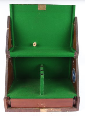 Lot 1378 - Wooden pistol cabinet with green baize lining