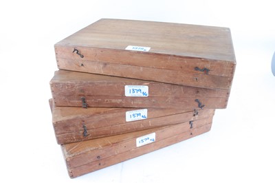 Lot 1379 - Four wooden ammunition trays