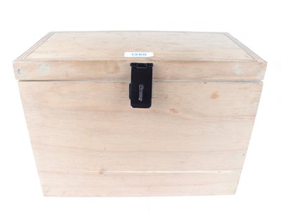 Lot 1380 - Ply compartmentalised black powder storage box