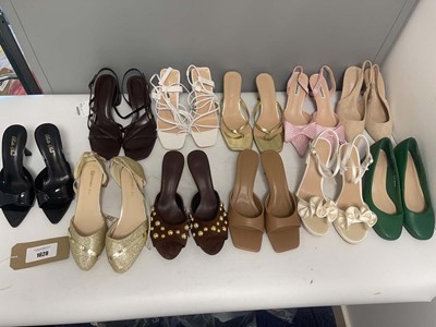 Lot 1628 - 11x Pairs of high heels in various styles to...