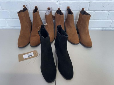 Lot x4 pairs of Osprey London boots in tan & black