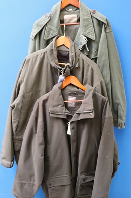 Lot 1212 - Three green shooting jackets including Seeland...