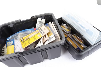 Lot 1384 - Case of gun cleaning accessories inc. brush...