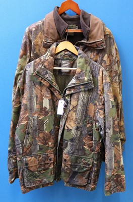 Lot 1255 - Two shooting jackets in Royal Oak camouflage...