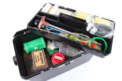 Lot 1386 - Case of gun cleaning accessories inc. patches,...