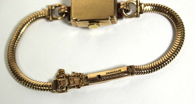 Lot 474 - A ladies 9ct yellow gold cocktail wristwatch...