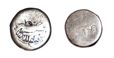 Lot Republican denarius, circa 32 BC, obverse: ANT...