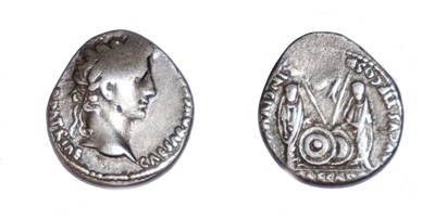 Lot Augustus denarius, circa 3-4 AD, obverse:...