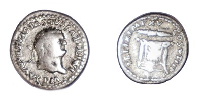 Lot Titus denarius, circa 80 AD, obverse: IMP...