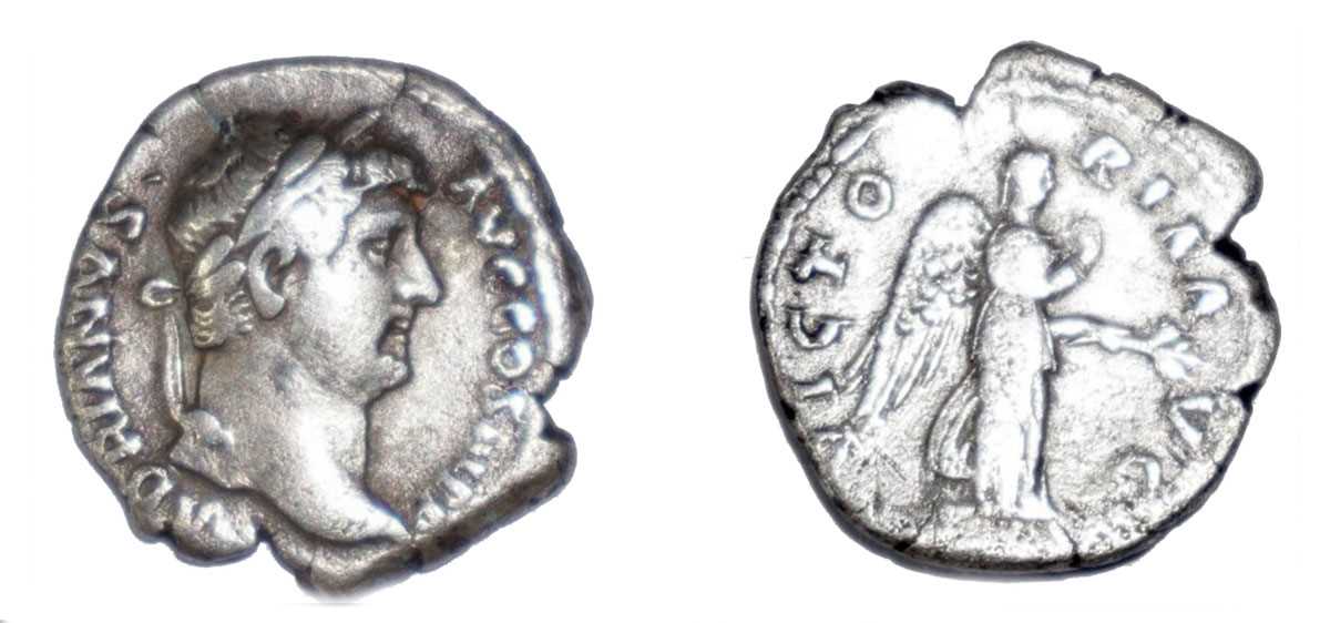 Lot 3x Hadrian denarius coins, including 135 AD,...