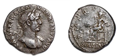 Lot 3x Hadrian denarius coins, including 135 AD,...