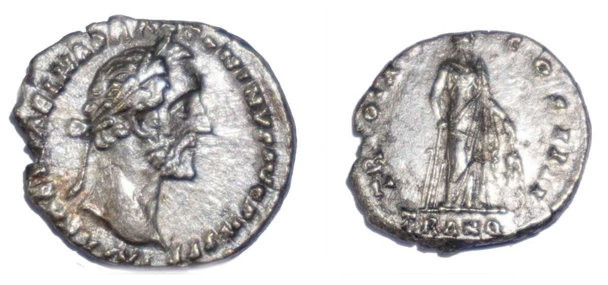Lot 3x Antoninus Pius denarius coins, including...
