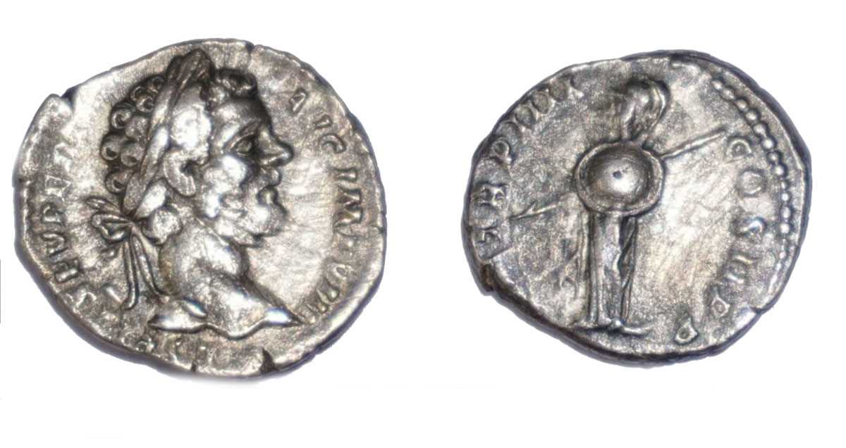 Lot Group of Septimius Severus denarius coins,...
