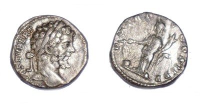 Lot Group of Septimius Severus denarius coins,...