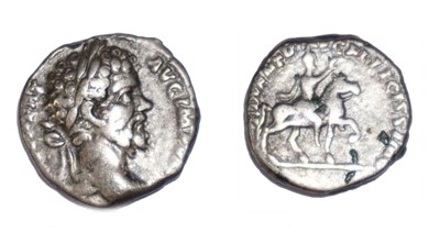 Lot Group of Septimius Severus denarius coins,...