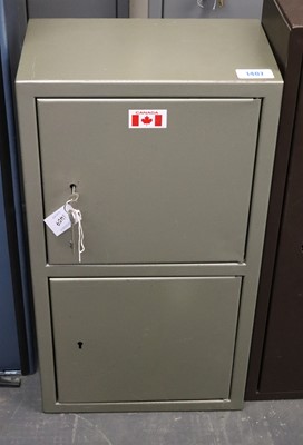 Lot 1407 - Metal ammunition safe with two lockable...