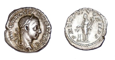 Lot Group of coins including 2x Severus Alexander...