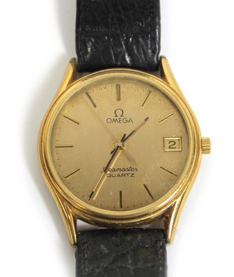 Lot 482 - A gentleman's gold plated quartz Seamaster...