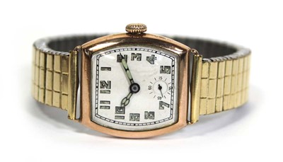 Lot 483 - A gentleman's 9ct yellow gold cased wristwatch,...