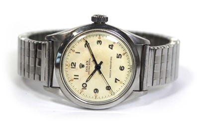 Lot 484 - A unisex stainless steel Oyster Royal...