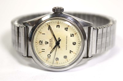 Lot 484 - A unisex stainless steel Oyster Royal...