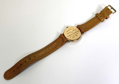 Lot 487 - A gentleman's 9ct yellow gold Revue wristwatch...