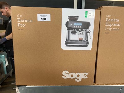 Lot 1301 - Boxed Sage Barista Pro coffee machine