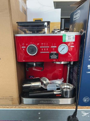 Lot 1307 - Unboxed Kitchen Aid semi automatic espresso...