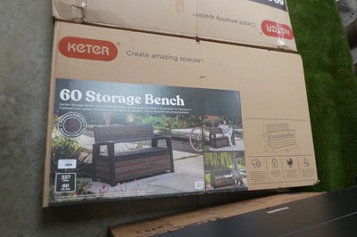 Lot 2009 - Boxed Keter 227L garden storage bench
