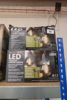 Lot 2021 - 2 boxed sets of LED vintage garden string lights