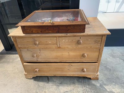 Lot 1001 - Early 20th Century pine chest of 2 over 2 drawers