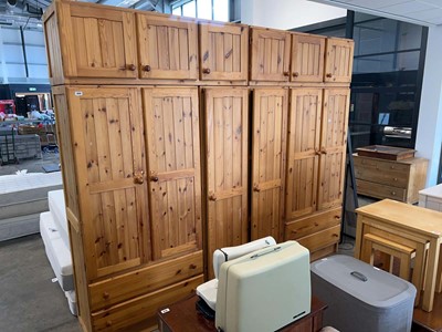 Lot 1019 - Pine bedroom suite of storage furniture