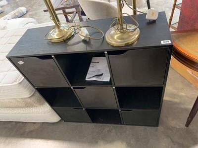 Lot 1029 - Black ash finish storage unit