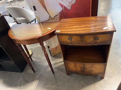 Lot 1031 - Demilune side table and small storage unit