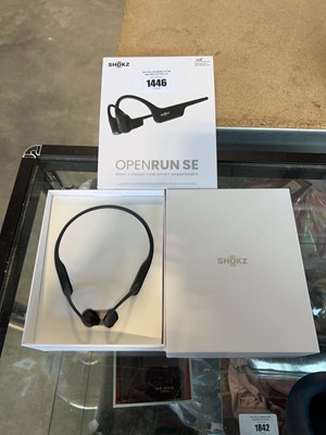 Lot 1446 - Boxed pair of Shokz OpenRun SE Sport bone...