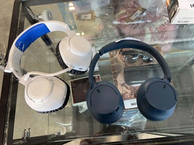 Lot 1447 - Pair of Sony headphones with JBL gaming headset