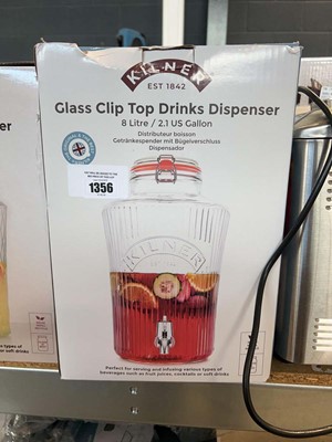 Lot 1356 - 2 x boxed Kilner glass drinks dispensers