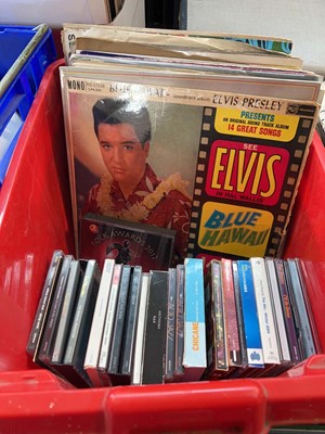Lot 1454 - Red crate containing records and CDs incl....