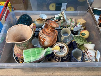 Lot 1464 - Crate and smaller box containing various...