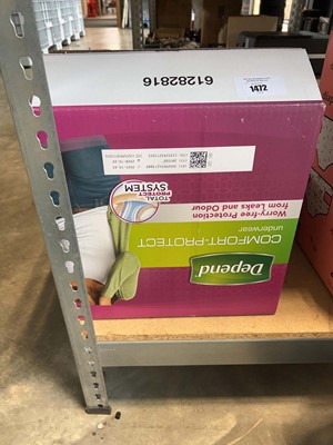Lot 1472 - Boxed quantity of Comfort Protect underwear...