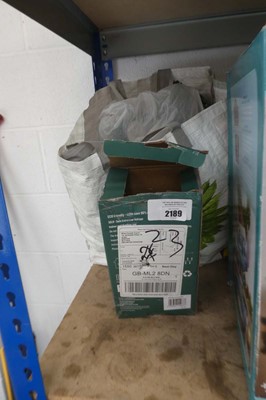 Lot 2189 - Bag and box containing Christmas village scene...