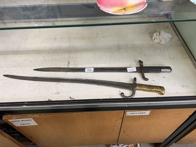 Lot 318 - Two 20th century bayonets