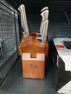Lot 1492 - Boxed KitchenAid knife block set and knives...