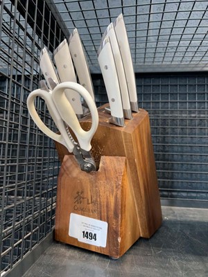 Lot 1494 - Unboxed Cangshan knife block set