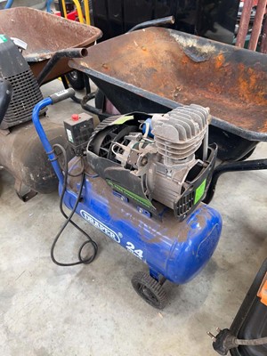 Lot 2234 - Draper 24L air compressor (needs re-wiring)